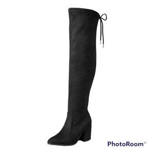 thigh  high boots charcoal grey 6.5 dream pairs boxDF
